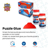MasterPieces Puzzle Glue and Wide Plastic Spreader 5oz - Pack - Jigsaw Puzzle Saver Clear Glue for Puzzle Protector Masterpieces