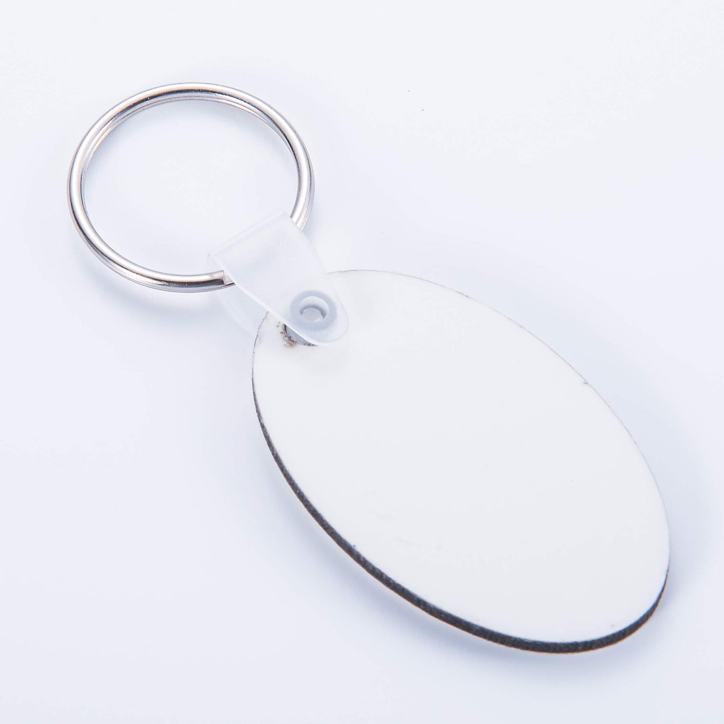 Sublimation Blank Oval Keychains, Oval Blanks Wooden Hard Board MDF Keyrings Key Tags with Split Rings (Oval)