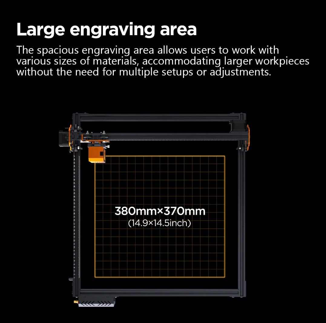 ACMER Laser Engraver Cutting Machine Laser Cutting Machine with Ultra-fine 10000mm/min Laser Class4 (P1 S PRO 6W) ACMER