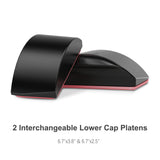 Hat Heat Press Machine for Caps with 2pcs Interchangeable Platens(6.7"x3.8", 6.7"x2.5"), Cap Heat Press for Stuctured Hats Heat Transfer Printing for Caps-Pink Delclynee