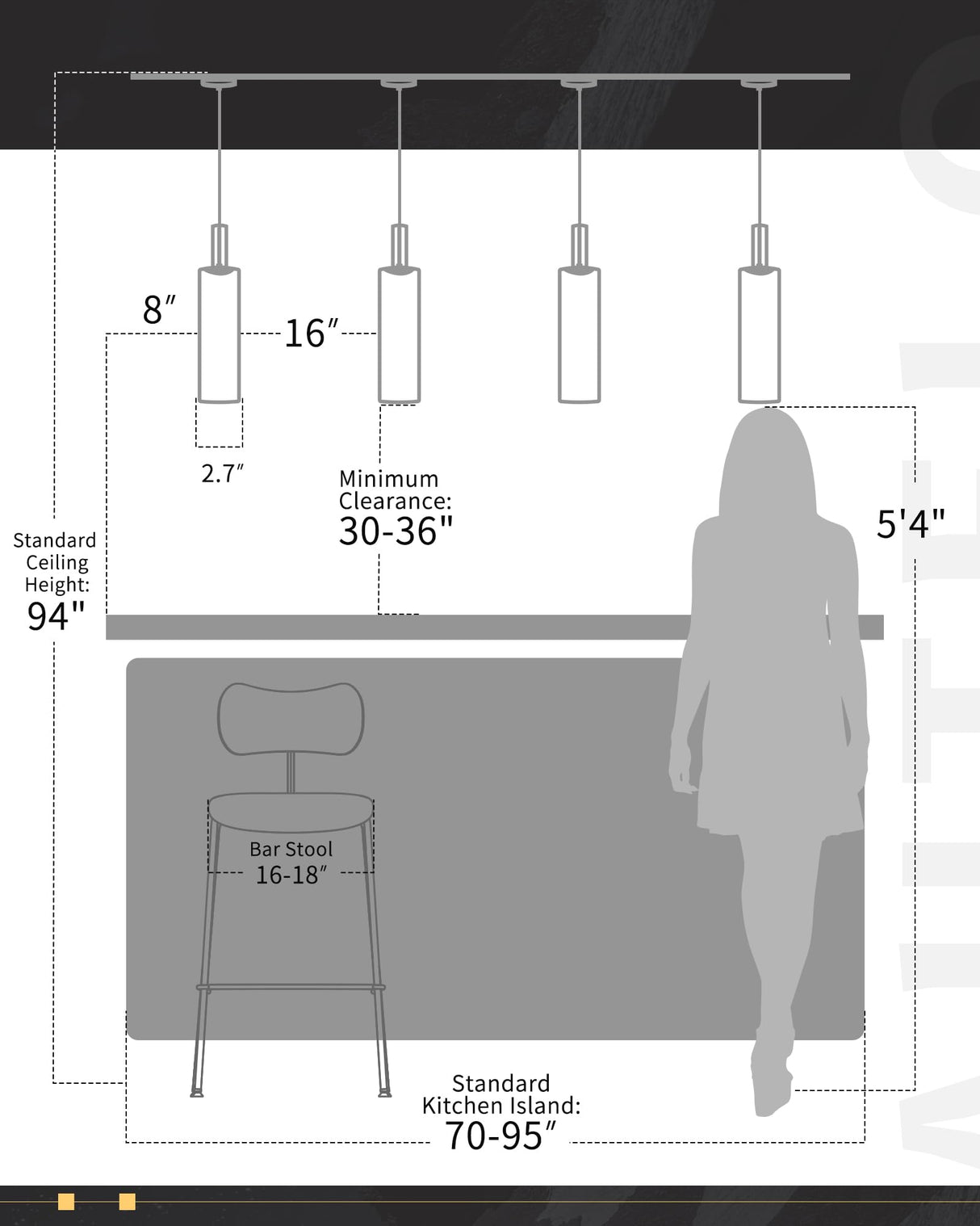 AUTELO 1-Light Pendant Lights - Vintage Pendant Lights Kitchen Island, Light Wood Grain Hanging Light with Clear Cylinder Glass, Pendant Light Fixtures for Kitchen Island Dining Room Bathroom H3875 LW AUTELO