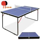 Zevemomo Portable Table Tennis Table, Foldable Ping Pong Game Set for Indoor/Outdoor, Ping Pong Table Top with Net, 2 Paddles and 3 Balls, Table Tennis Set 10 Minute Quick & Easy Assembly Zevemomo