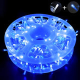 MYGOTO led String Lights 500LED 165ft Indoor/Outdoor Fairy String Lights 30V 8 Modes Christmas Lights for Home, Christmas Tree, Wedding Party, Room,Wall Decoration, Indoor&Outdoor(Blue+White) MYGOTO