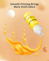 Hiipoo Sublimation Ink 522 Refilled Bottles Work with ET-2720 ET-2760 ET-2800 ET-15000 ET-2803 ET-2850 ET-3760 ET-4800 ET-4760 Inkjet Printer Heat Press Transfer on Mugs T-Shirts Pillows Phone Case Hiipoo