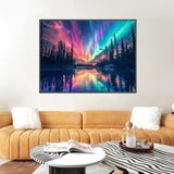 Lophomie Extra Large Diamond Art Kits for Adults, 5D DIY Northern Lights Diamond Painting Kits for Adults Beginners, Diamond Dots Kits Gem Arts Crafts for Home Wall Decor 28x16 Inch Lophomie