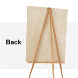 Falling in Art 65" A-Frame Tripod Easel Stand, Wooden Display Easel with Adjustable Canvas Holder, Floor Easel for Wedding Signs, Posters, Paintings, Artwork(Natural) 2 Pack Falling in Art