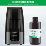 ELEGOO 3D Printer Resin, 405nm Fast UV Curing Standard Photopolymer Resin, High Precision, Non Toxic 3D Resin for Saturn 4/Saturn 3/Mars 5/Mars 4, LCD/MSLA/DLP 3D Printing, Clear Green 1000G Deeplee