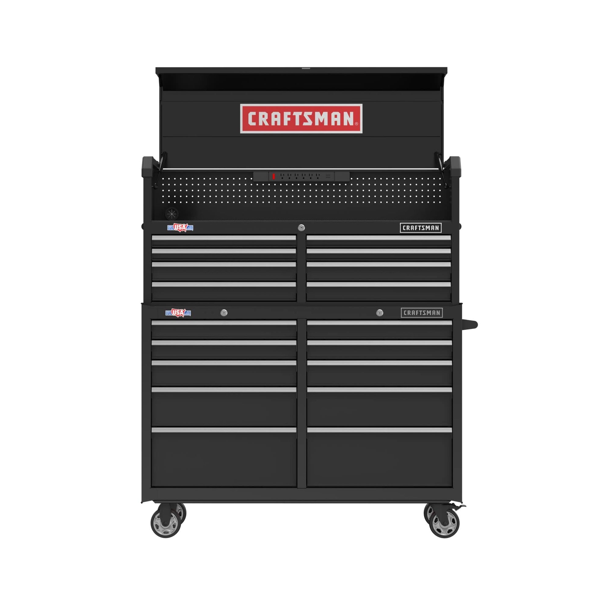 CRAFTSMAN S2000 52IN 10-DRAWER CABINET W/TRAY & HOLDER BK (CMST352102BK) - WoodArtSupply