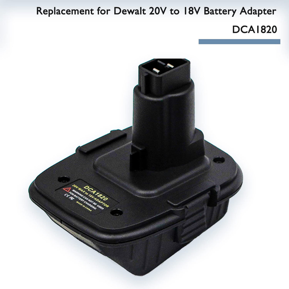 DCA1820 Battery Adapter Replacement for Dewalt 18V to 20V Adapter, Compatible with Dewalt 20V Lithium Battery DCB203 DCB206 DCB207 for 18V XRP Battery DC9099 DC9098 DC9096 WoodArtSupply