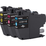 Brother Genuine LC30113PKS 3-Pack Standard Yield Color Ink Cartridges, Page Yield Up to 200 Pages/Cartridge Includes Cyan, Magenta and Yellow, LC3011 Brother