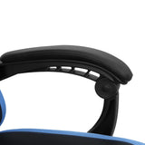 YOXIER Video Game Chairs,Gaming Chair for Kids,Ergonomic Gaming Chair,LED Lights Ergonomic Massage Computer Gaming Chair with Footrest Video Game Chair High Back with Lumbar Support Blue YOXIER