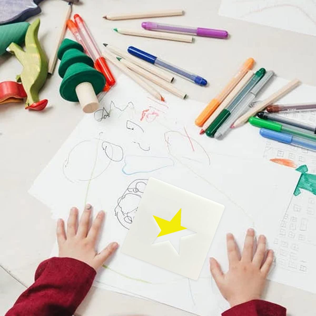 8 PCS Large Star Stencil - Different Sizes Template for Painting ZTEOFO