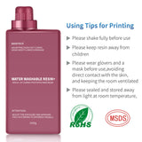 GEEETECH Upgraded Water Washable 3D Printer Resin, UV-Fast-Curing Resin 405nm Photopolymer Resin, High Precision 3D Water Wash Resin for LCD/MSLA/DLP 3D Printer Printing (Skin Colour, 1kg) Geeetech