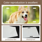 15 Pack Sublimation License Plate Blanks,Metal Aluminum car Tag White,Thermal Transfer DIY Custom Picture Design for Blank License Plates OKBA