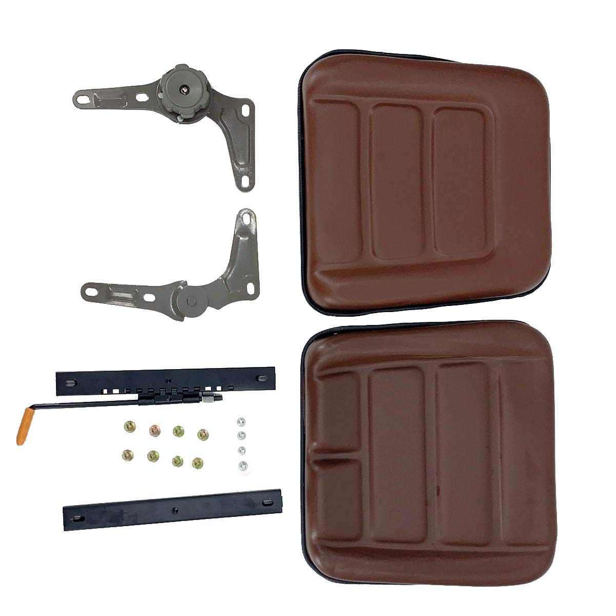 Cozyel PVC Forklift Seat Suspension Tractor Seat with 140° Adjustable Back | Brown | Fits Excavator Forklift, Tractor, Skid Loader, Backhoe Dozer Telehandler, Heavy Mechanical Seat Cozyel