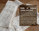 FEXIA Boho Placemats Set of 6, Macrame Table Decor Farmhouse Style Placemats in Natural Cotton Burlap, for Kitchen and Dining Table Centerpiece Home Decorations（Beige & Brown） FEXIA