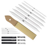 CAMATTO 14 PCS Blending Stumps and Tortillions Paper Art Blenders Tool with Sandpaper Pencil Sharpener Pointer Compressed Charcoal Sticks for Student Artist Charcoal Sketch Drawing Shading CAMATTO