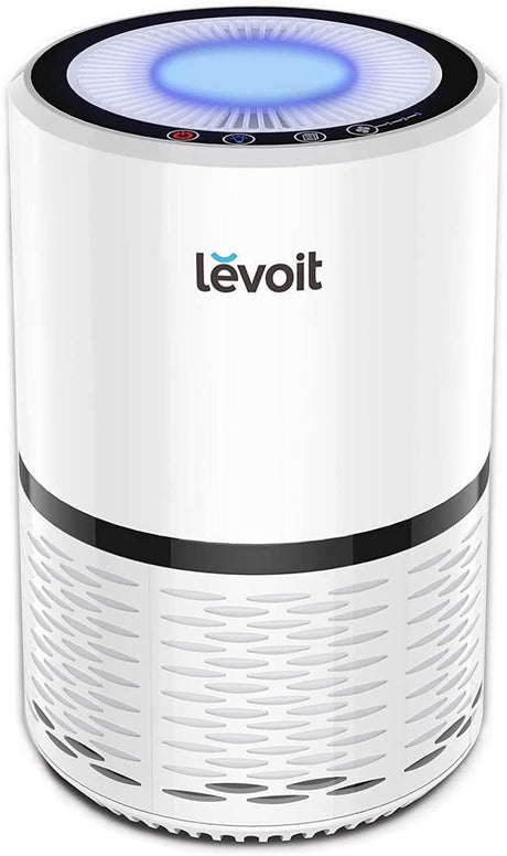 LEVOIT Air Purifiers for Home, High Efficient Filter for Smoke, Dust and Pollen in Bedroom, Filtration System Odor Eliminators for Office with Optional Night Light, LV-H132 1 Pack, White LEVOIT