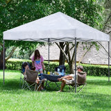 COOSHADE Durable Easy Pop Up Canopy Tent 12x12Ft (Silver White) COOSHADE