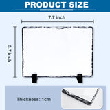 6 Pack Sublimation Slate Blanks,Heat Thermal Transfer Sheet Stone Photo Frame DIY Sublimation Blank with Display Holder for Desktop Souvenir Custom Design Work XIHEYOMI