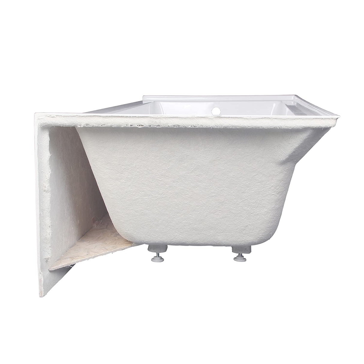 Kingston Brass VTAP603222L Aqua Eden 60-Inch Acrylic Alcove Tub with Left Hand Drain Hole, L 60" x W 32" x H 21-5/8"D, White Kingston Brass