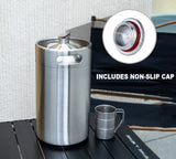 270OZ Mini Keg Growler, Pressurized Home Dispenser System with Adjustable Faucet Keeps Carbonation and Fresh for Homebrew, Craft and Draft Beer Gancowise