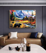 GXGLLPZBY DIY Landscape Diamond Art Kits, 5D Mountain Nature Theme Diamond Painting for Beginners Adults, Paint by Diamonds Dot Gem Art Kits, Home Wall Decor 11.8x15.8in GXGLLPZBY