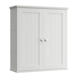 Shintenchi Bathroom Wall Medicine Cabinet with 2 Door, Bathroom Storage Organizer Over The Toilet,Space Saving Storage with 3-Tier Shelves,Solid White Shintenchi
