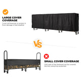 Danrelax 12ft Firewood Rack Outdoor with Cover, Wood Storage Rack for Fire log and Firewood, 600D Oxford Fabric Water-Resistant Cover, for Fireplace Indoor, Patio, Courtyard, Black Danrelax