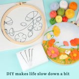 Mayboos Needle Felt Starter Set, Includes Wool Bag, Felting Needles, Foam Pad, Felt Cloth & Instructions, Pastoral Style Kit for Home Decoration Mayboos