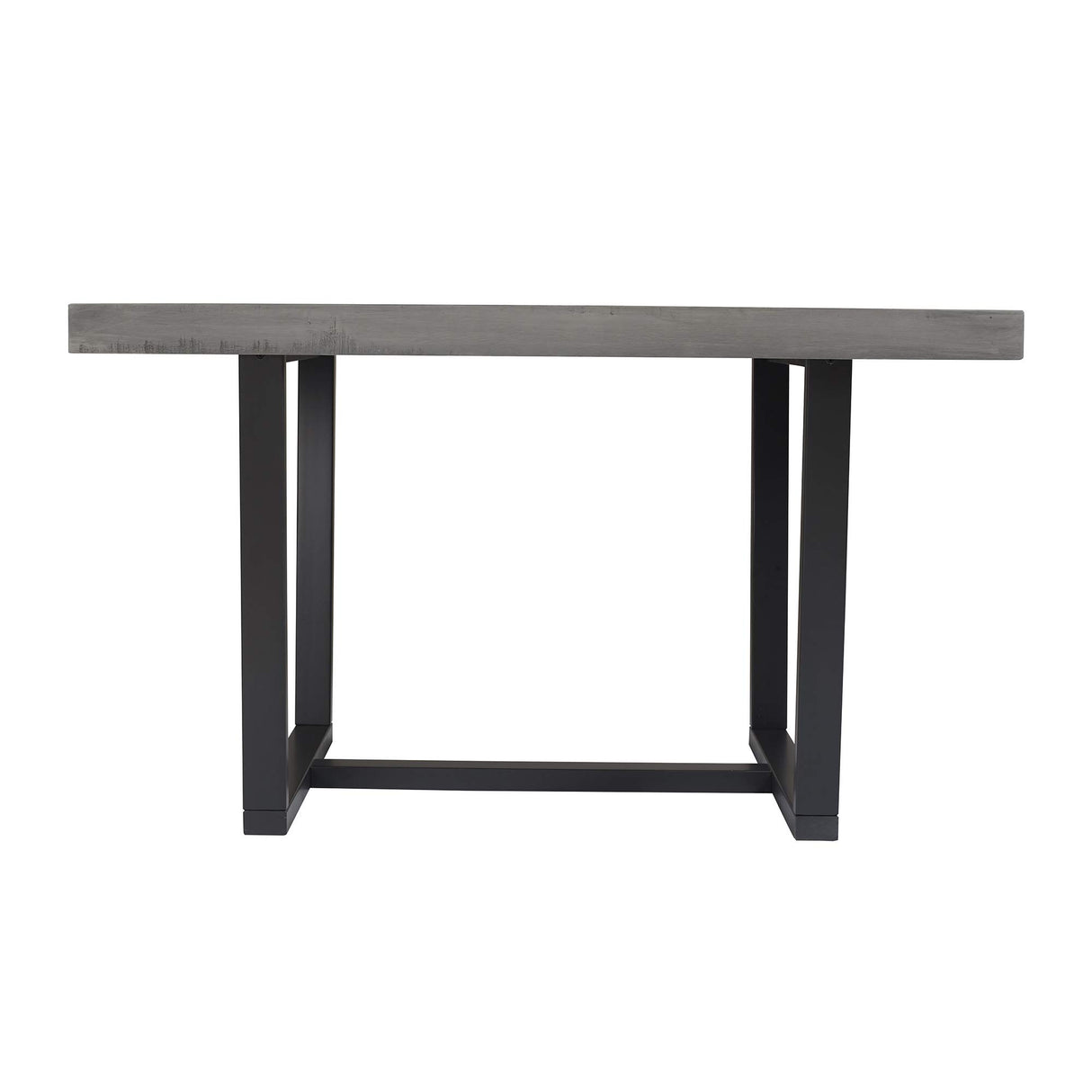 Walker Edison Andre Modern Solid Wood Dining Table, 52 Inch, Grey Walker Edison