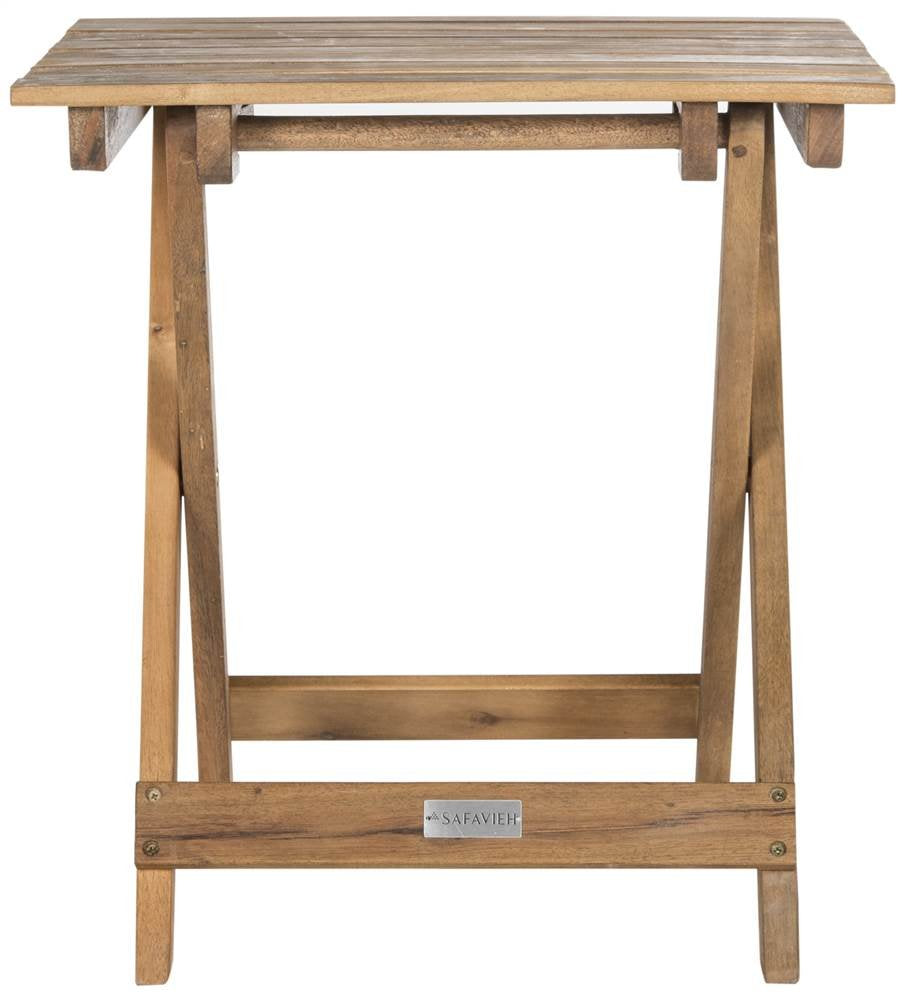 SAFAVIEH Outdoor Collection Pacifica Natural Brown Solid Wood/Beige Cushion 3-Piece Chaise Lounge Set with Table (PAT7020B) Safavieh