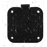 DEALTUS Household 15AMP 125V Flanged Power Inlet with Waterproof Cover, Nema 5-15P Male Flanged Inlet to 5-15R Female Extension Cord for RV EV, 1.8 Feet (55CM) ETL Verified DEALTUS