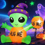 COMIN 5 FT Halloween Inflatables Alien Baby Outdoor Decorations Blow Up Yard with Built-in LEDs for Indoor Party Garden Lawn Decor COMIN