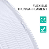 YXPOLYER TPU Filament 1.75mm 1kg 2.2lbs Soft Flexible Filament TPU 95A, 3D Printing Filament with PC Transparent Spool for Most 3D Printers and Industrial-Grade Functional Prints yxpolyer