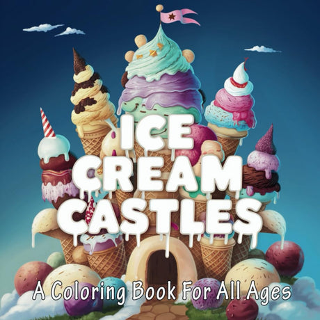 Ice Cream Castles – A Coloring Book for Kids and Adults Featuring a Relaxing Journey into a Fantasy Kingdom of Whimsical Ice Cream Castles for Fun, Relaxation and Stress Relief Majosta