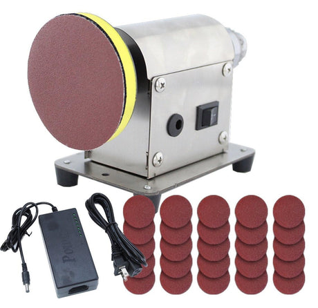 Resin Polishing Kit, Jewelry Polisher Sander w/ 7-Gear Speed Control & 25x Sandpaper, Epoxy Resin Art Crafts Coaster Polish, Wood Stone Metal Sanding Grinding Machine, Small Projects Mefape