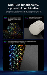 Creality Double-sided Printing “Stars” Platform 235*235mm (Glossy PET + Coated PEI), Without soft magnetic sticker, 3D Printer Platform for K1/Ender-3 V3/SE/KE/S1/3 S1Pro/3/3 Pro/3S/3V2/5/5S/5Pro Lokkr
