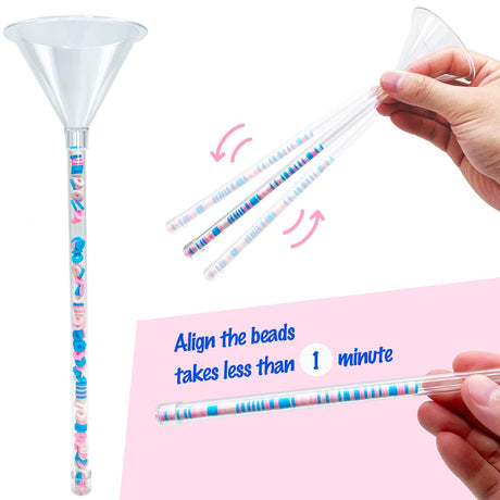 Xmada Beading Funnel - Beading Tools Kit for Clay Bead, 2 PCS Beading Tools for Jewelry Making with Beading Needles, Bracelets, Necklaces Making (2), Clear Xmada