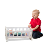 Melissa & Doug Mine to Love Wooden Play Cradle for Dolls, Stuffed Animals - White Melissa & Doug