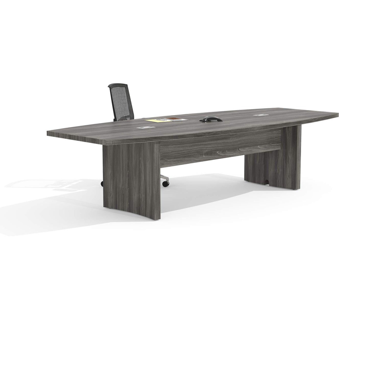 Safco Aberdeen 10ft Conference Table Contemporary Laminate Gray Steel Ideal for Modern Business and Meeting Rooms 367 lbs. Weight ACTB10LGS - WoodArtSupply