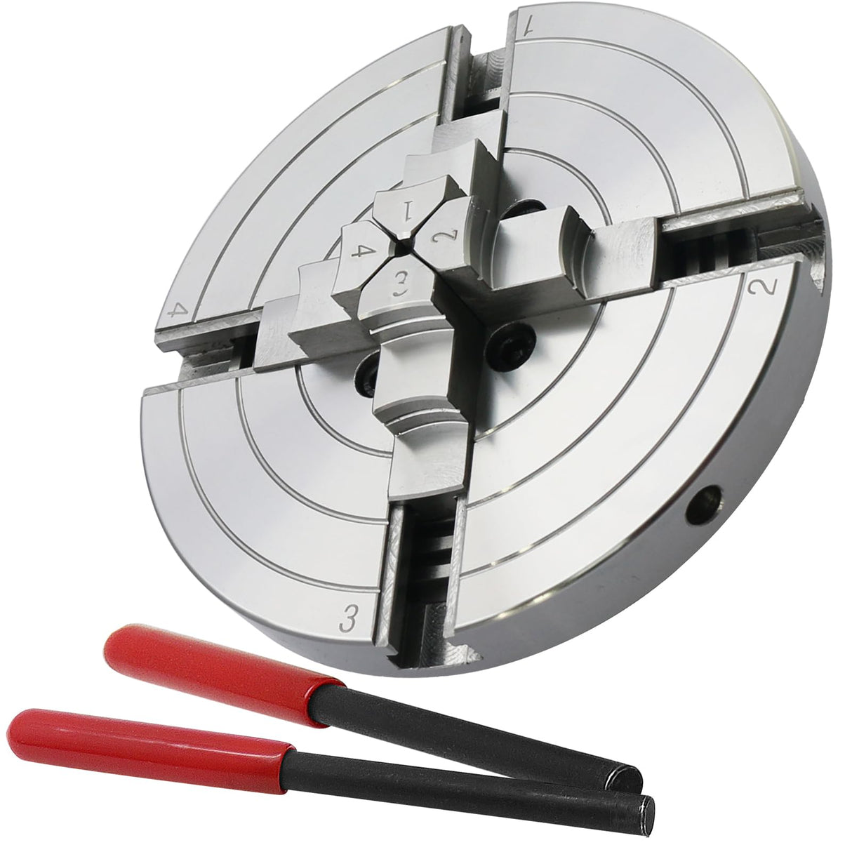 Wood Lathe Chuck, 6 inch 4 Jaws, Self-Centering Lathe Chucks for Woodturning, 4 Jaw Chuck for Wood Lathe 1 x 8TPI Thread PNBO