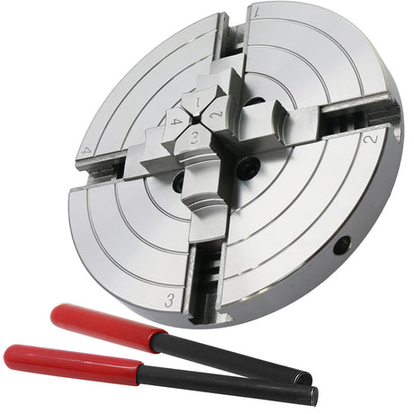 Wood Lathe Chuck, 6 inch 4 Jaws, Self-Centering Lathe Chucks for Woodturning, 4 Jaw Chuck for Wood Lathe 1 x 8TPI Thread PNBO