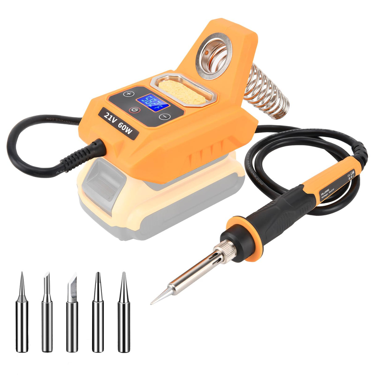 Cordless Soldering Iron for Dewalt 20V Max Battery,Digital LCD Display Soldering Station,Fast Heating Up Portable Soldering Iron for DIY, Appliance Repair,Wire Welding (Battery Not Included) LuckySlycyc