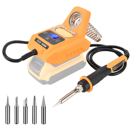 Cordless Soldering Iron for Dewalt 20V Max Battery,Digital LCD Display Soldering Station,Fast Heating Up Portable Soldering Iron for DIY, Appliance Repair,Wire Welding (Battery Not Included) LuckySlycyc