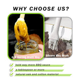 LZMS 10 Packs Backyard 12" Grill Brush - BBQ Grill Basting Brush Mop - Grill Brush for Outdoor Grill - BBQ Brush for Picnic Barbeque Grilling Smoking Steak - Lightweight, Easy Dipping, Food Grade LZMS