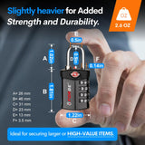 Forge Travel Lock,TSA Approved Luggage Locks for Air Travel, Gym Lockers, School Lockers, Pelican Cases, Gun Case, Easy Read Dials, Durable Alloy Body Forge