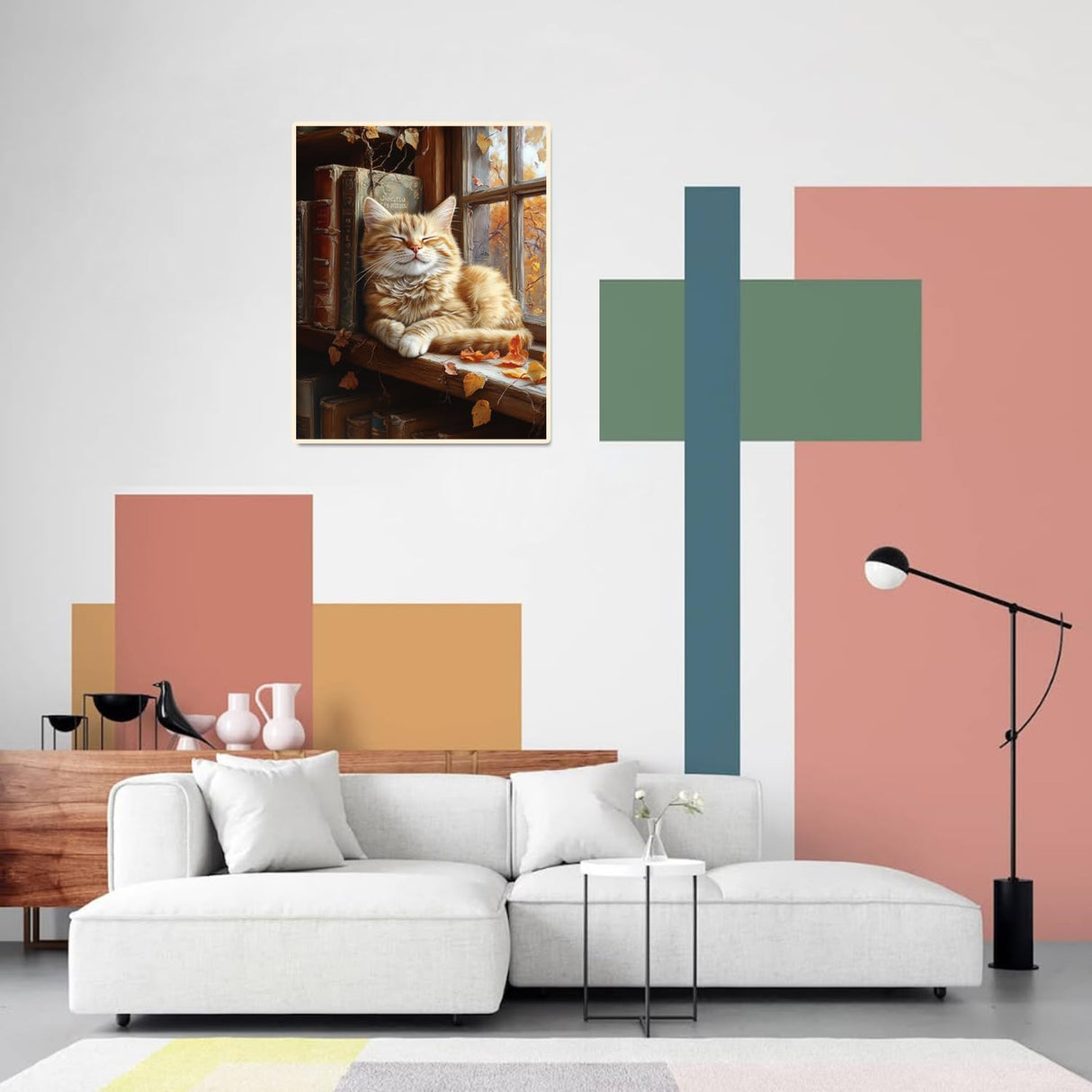 obterie Cat Paint by Numbers Kit for Adults Beginner Books Oil Painting Kit Adult Paint by Number Kits on Canvas DIY Painting for Beginners Art by Numbers for Gifts Home Wall Decor 16x20 Inch obterie