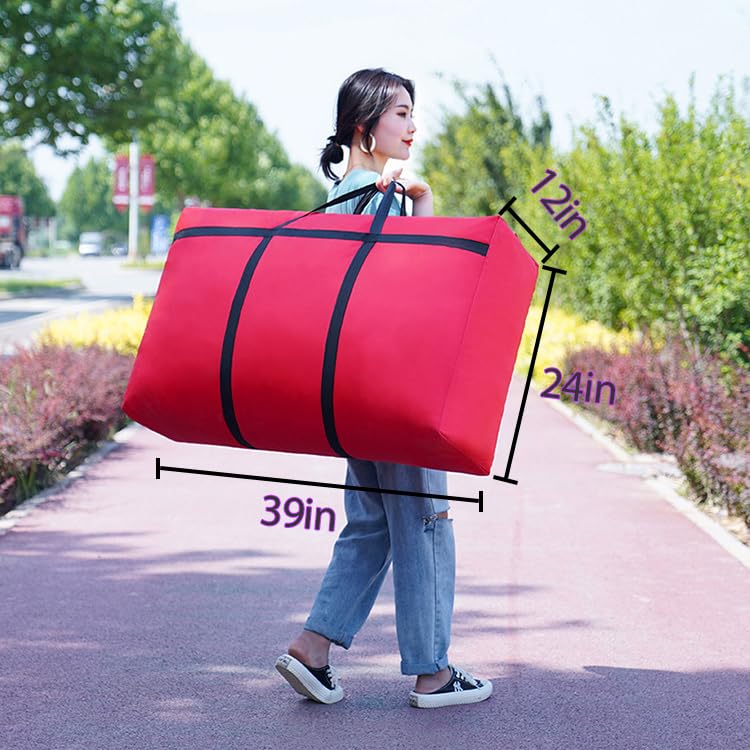 HikooLSS Small Christmas Tree Storage Bag 4Ft/5Ft Heavy Duty Reusable 600D Oxford Fabric Waterproof Dustproof Xmas Tree Bag/Container/Holder for Short Artificial Christmas Tree(39" X 12" X 24") Red HikooLSS