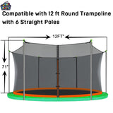 Jump Tastic Trampoline 12Ft Trampoline Net Replacement, Round Safty UV-Resistant Weather-Resitant Breathable Durable Trampoline Net Replacement Enclosures(Not Include Poles) Jump Tastic Trampoline